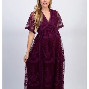 Pinkblush Burgundy Maternity Dress